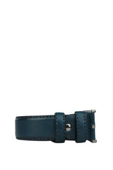 Axpe 4 Cm Saraç Örgülü Deri Erkek Kemer Lacivert