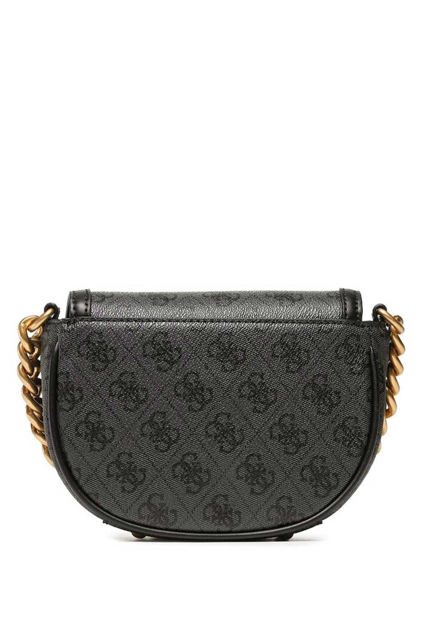 Guess Izzy Mini Crossbody Çapraz Askılı Kadın Çantası Coal Logo