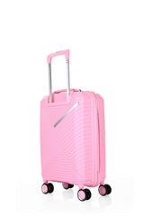 ÇÇS Diagonol Çizgili 65 cm Orta Boy Valiz Pembe
