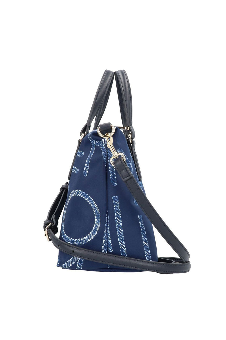 Tommy Hlifiger Poppy Small Tote Rope Kadın El Çantası White / Blue Mix