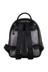 Benetton Çift Fermuar Detaylı Kadın Sırt Çantası Platin - Siyah