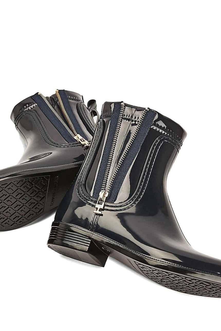 Tommy Hilfiger Tommy Glossy Rainboot Kadın Yağmur Botu Desert Sky