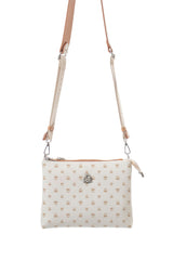 Benetton Mini Logo Baskılı Çapraz Askılı Kadın Çantası Bej - Açık Camel