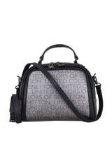 Benetton Klasik Small Çapraz Askılı Kadın Çantası Platin - Siyah