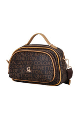 Benetton Minimal Mono Çapraz Askılı Kadın Çantası Kahve - Hardal