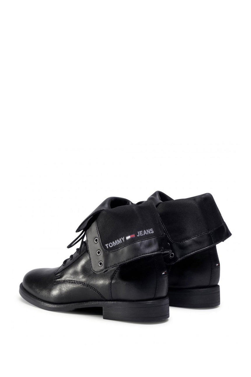 Tommy Hilfiger Essential Dressed Lace Up Boot Kadın Bot Black