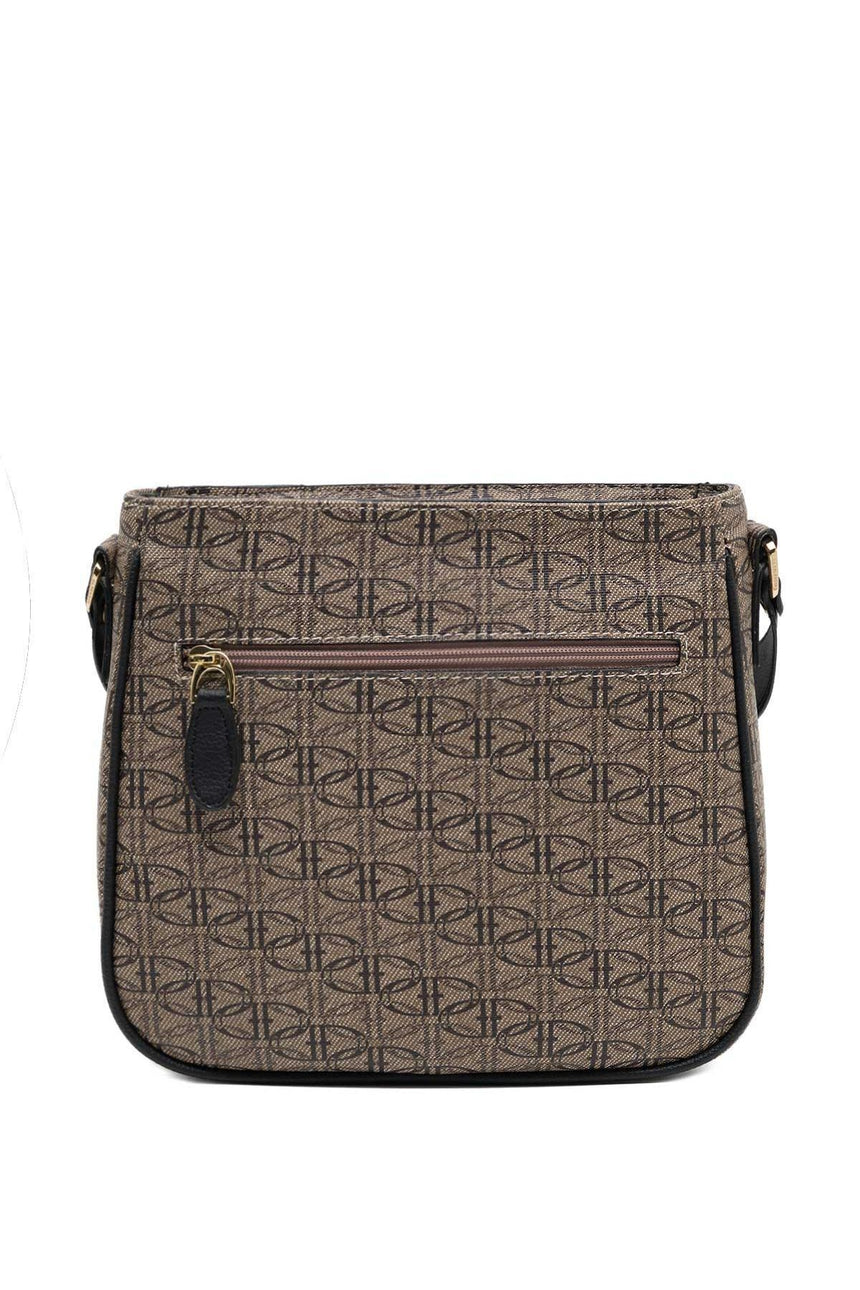 U.s Polo Assn Logo Şerit Detaylı Çapraz Askılı Kadın Çantası Vizon - Siyah