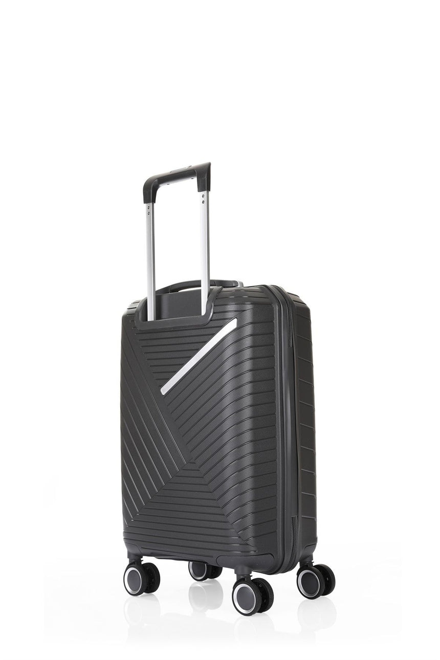 ÇÇS Diagonol Çizgili 65 cm Orta Boy Valiz Antrasit