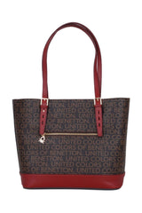 Benetton Mono Kemer Kulplu Kadın Kol Çantası Kahve - Bordo