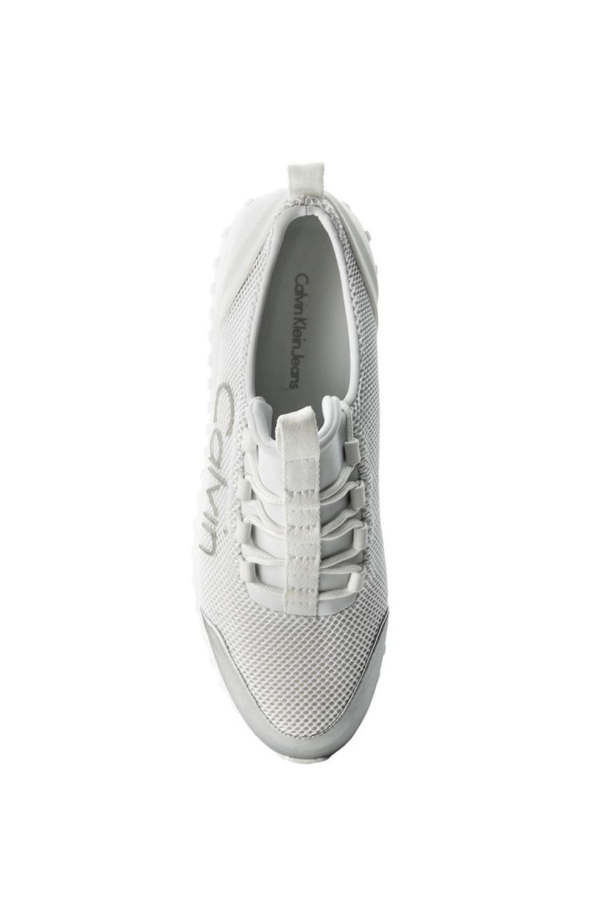 Calvin Klein Ron - Low Top Lace Up - Mesh Erkek Sneakers White / Silver