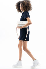 Benetton Logo Baskılı Çapraz Askılı Kadın Çantası Bej - Açık Camel