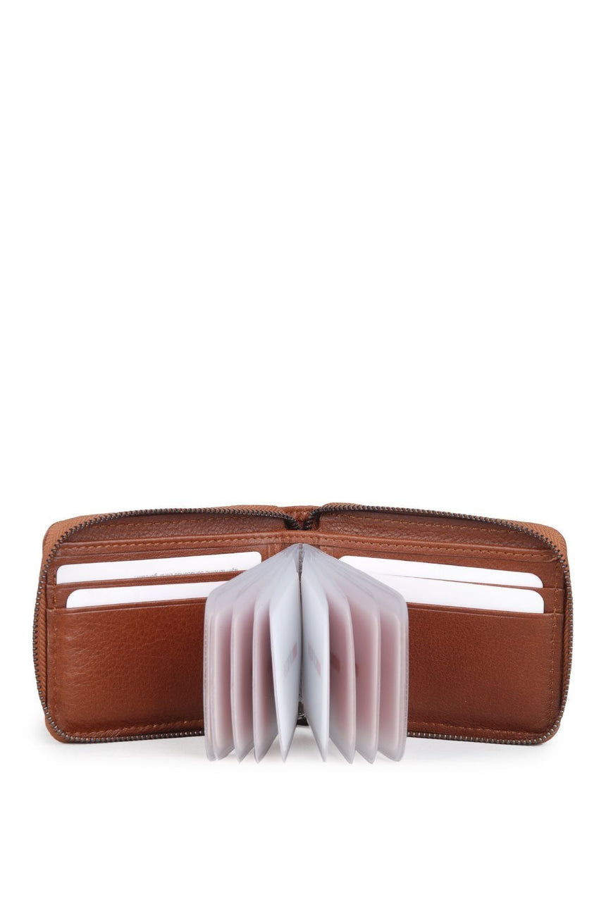 Grande Çoklu Şeffaf Kart Yuvalı Unisex El Portföyü Taba