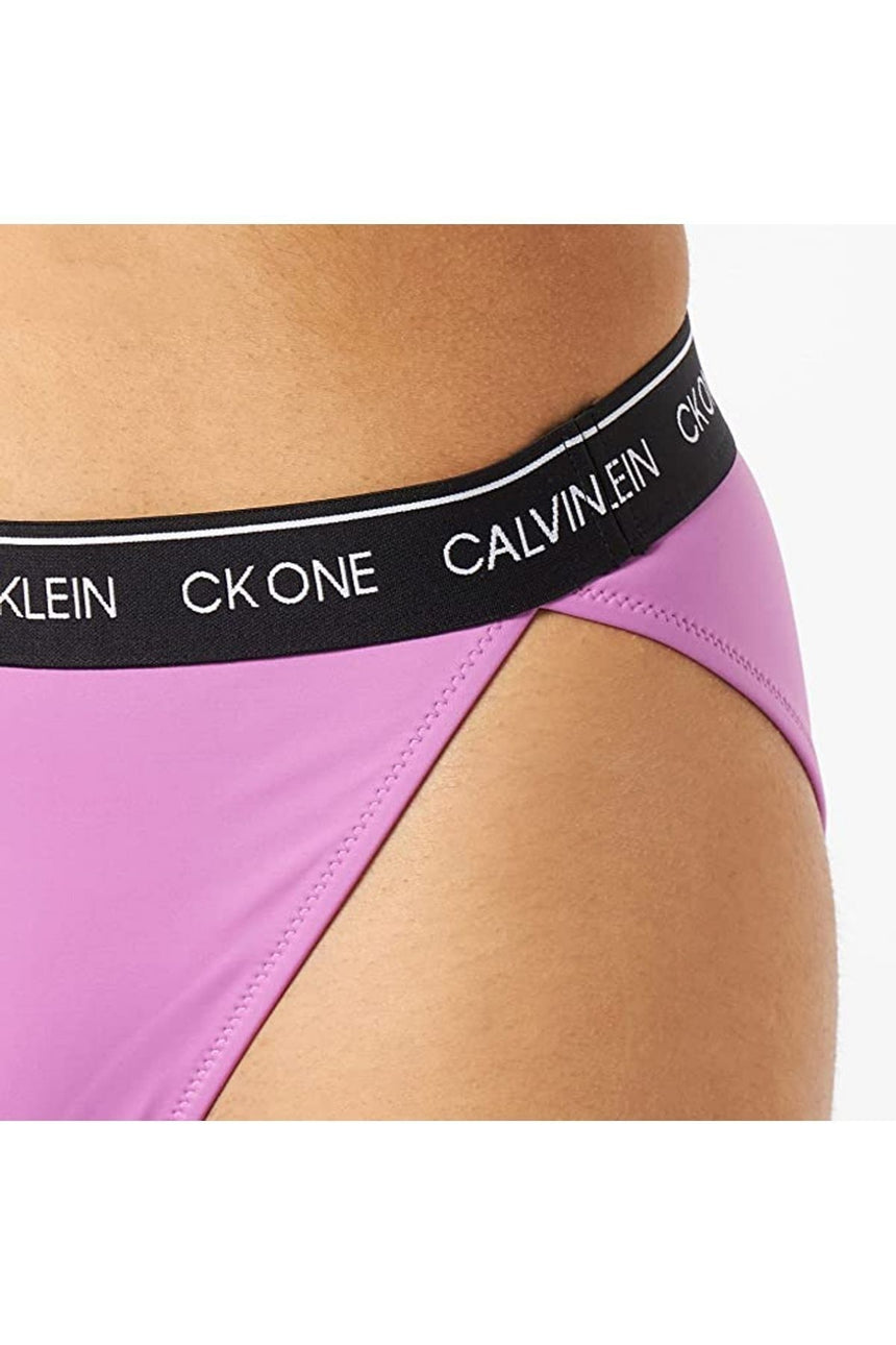 Calvin Klein Ck Logo Bel Bantlı Yüksek Bel Kadın Bikini Altı Helio Hue
