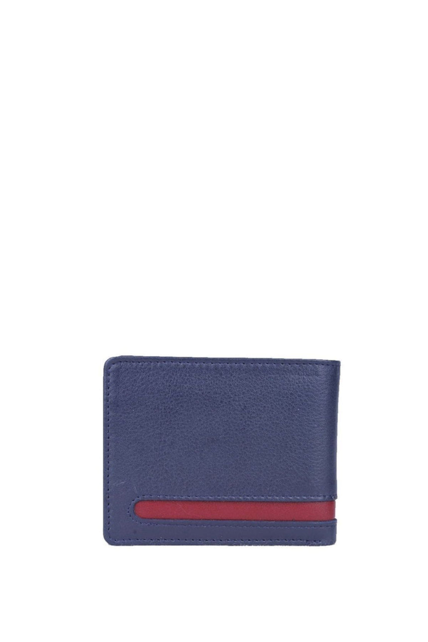 Grande Çift Banknotlu Üç Blok Erkek El Portföyü Lacivert