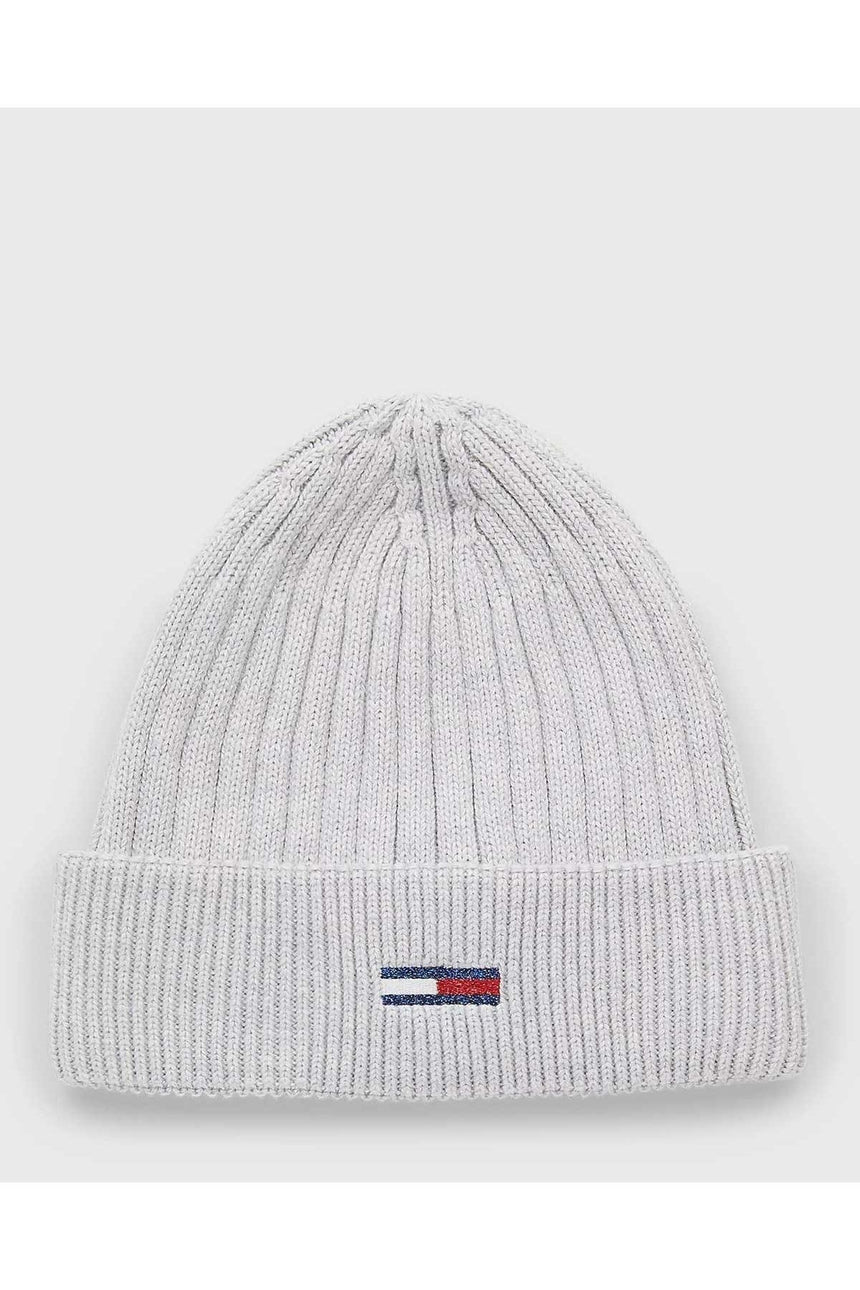 Tommy Hilfiger Knitted Hat Kadın Bere Silver Grey Heather