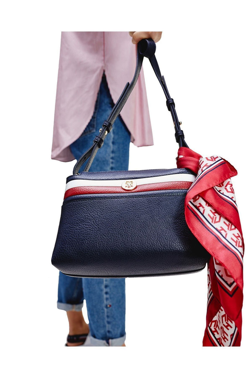 Tommy Hilfiger Core Çapraz Askılı Kadın Çantası Blue Corp