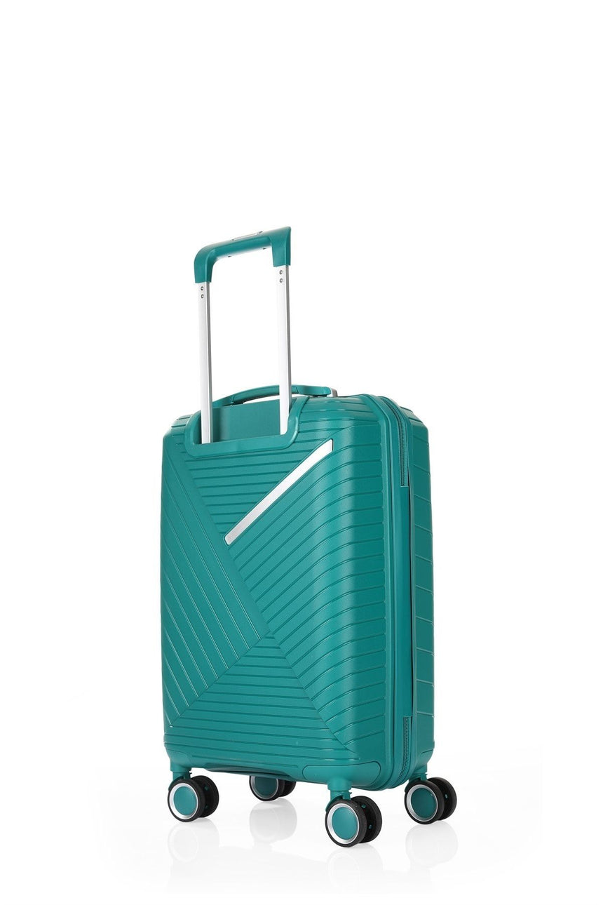 ÇÇS Diagonol Çizgili 65 cm Orta Boy Valiz Turkuaz