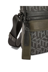 Tommy Hilfiger Coated Canvas Mini Reporter Çapraz Askılı Erkek Çantası Black