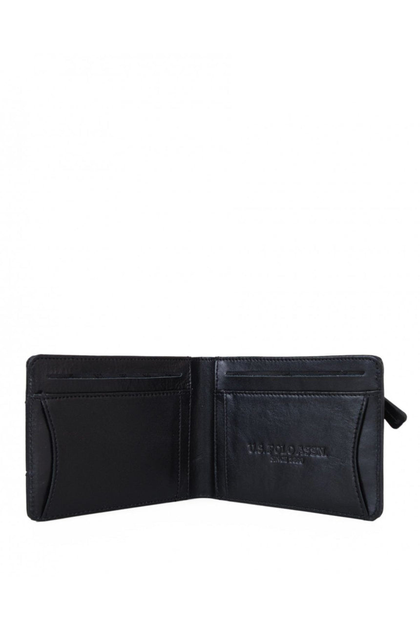 Us Polo Assn Metal Logolu Erkek Cüzdanı Siyah