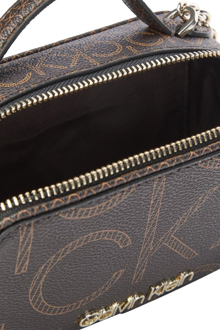 Calvin Klein Toberka Damska Çapraz Askılı Kadın Çantası Brown Mono