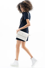 Benetton Kapaklı,Mini Logolu Çapraz Askılı Kadın Çantası Bej - Açık Camel