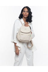 Benetton Kapaklı Mini Sırt Çantası Bej