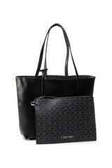 Calvin Klein Mono Shopper Rev Md Kadın Kol Çantası Black Mono