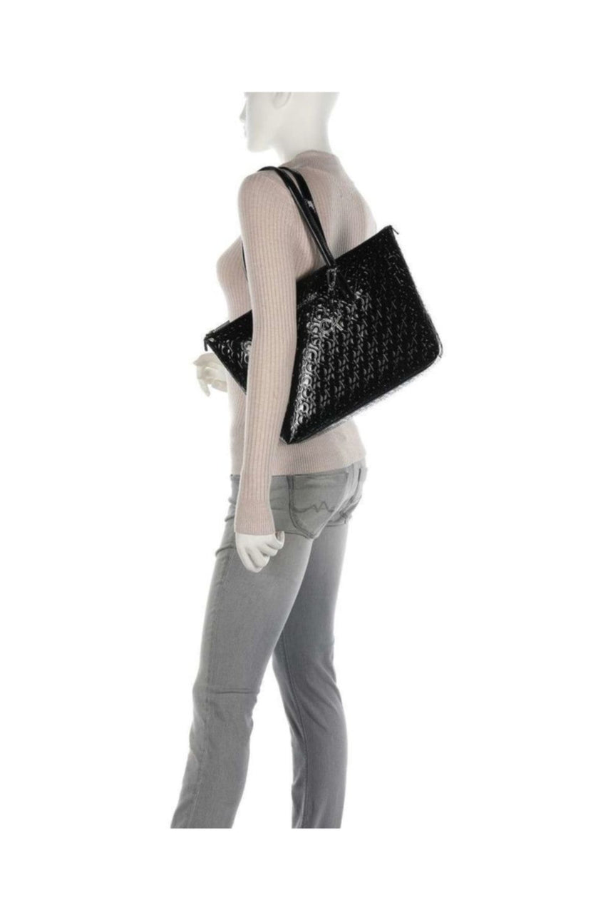 Calvin Klein Kadın Must Shopper Em Monogram Omuz Çantası Black