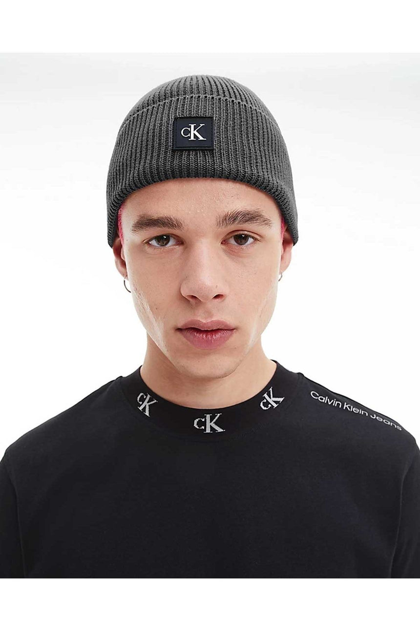 Calvin Klein Rubber Patch Erkek Bere Grey