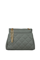 Axpe Gold Zincir Detaylı Kadın Omuz Çantası Gri