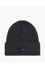 Calvin Klein Daddy Wool Rib Beanie Bere Black