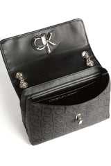 Calvin Klein Re-Lock J Conv Md Çapraz Askılı Kadın Çantası Black Mix