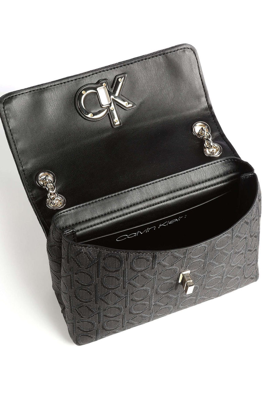 Calvin Klein Re-Lock J Conv Md Çapraz Askılı Kadın Çantası Black Mix