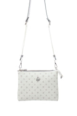 Benetton Mini Logo Baskılı Çapraz Askılı Kadın Çantası Beyaz - Gri