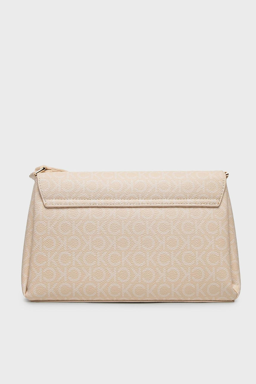 Calvin Klein Dressed Ew Xbody Mono Çapraz Askılı Kadın Çantası Sand Mono