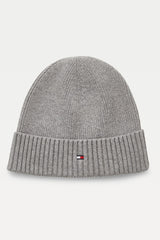 Tommy Hilfiger Pima Cotton Beanie Erkek Bere Grey