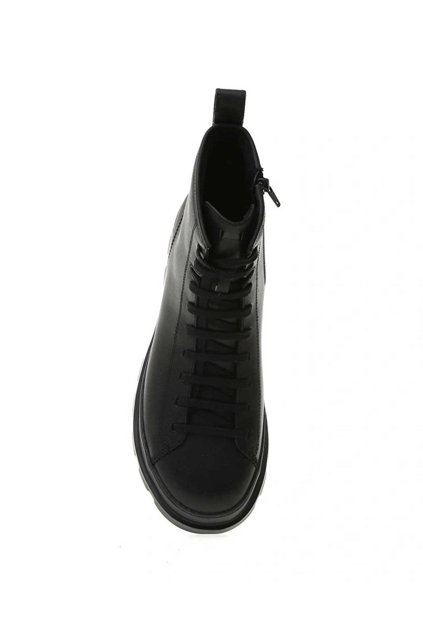 Camper Hakiki Deri Brutus Fermuarlı Erkek Bot Siyah