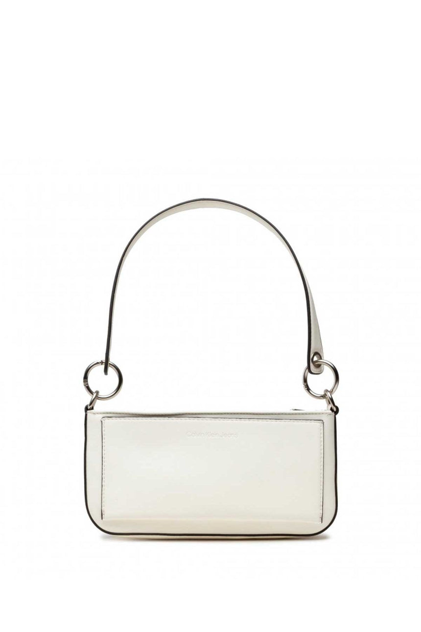 Calvin Klein Sculpted Shoulder Pouch Two Tone Kadın Omuz Çantası Warm White