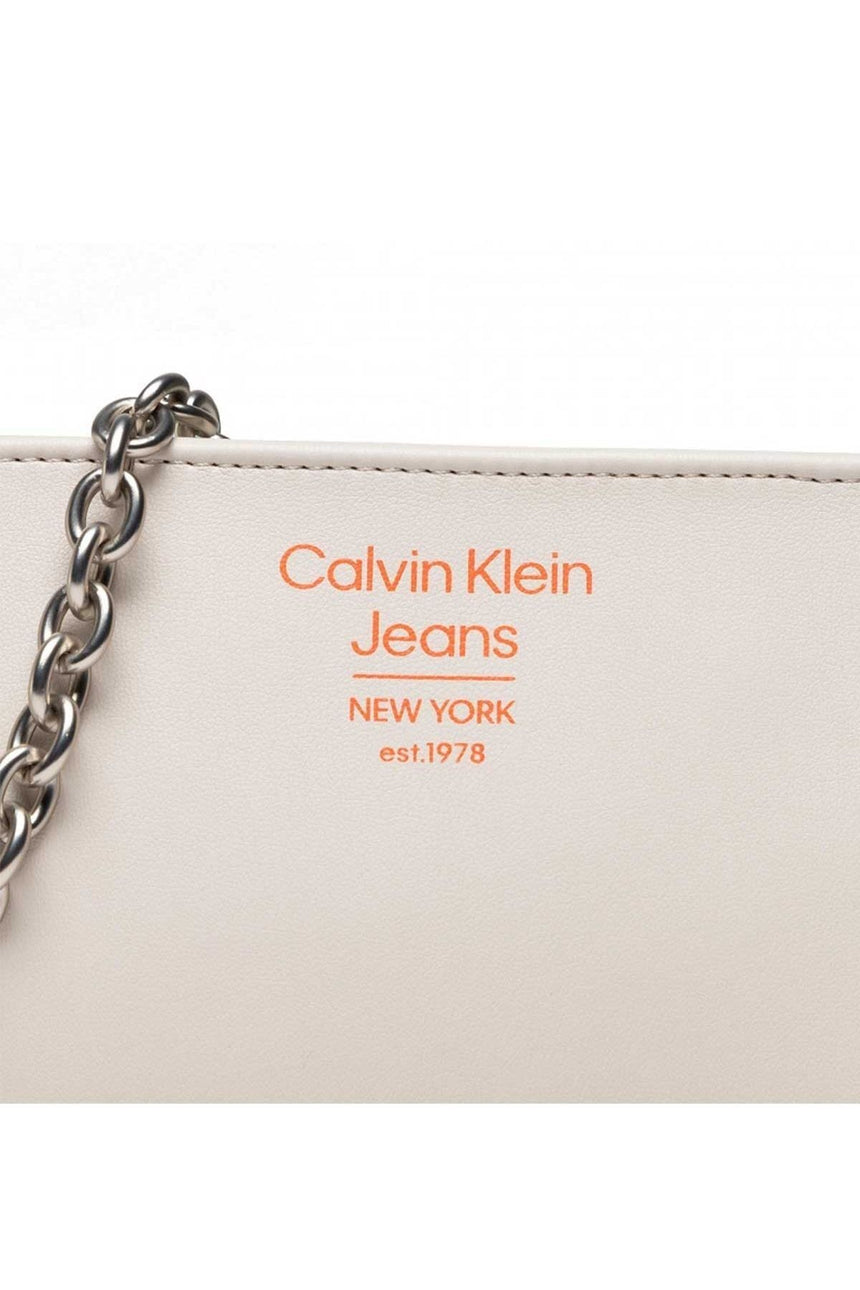 Calvin Klein Sculpted Soulder Pouch Beige