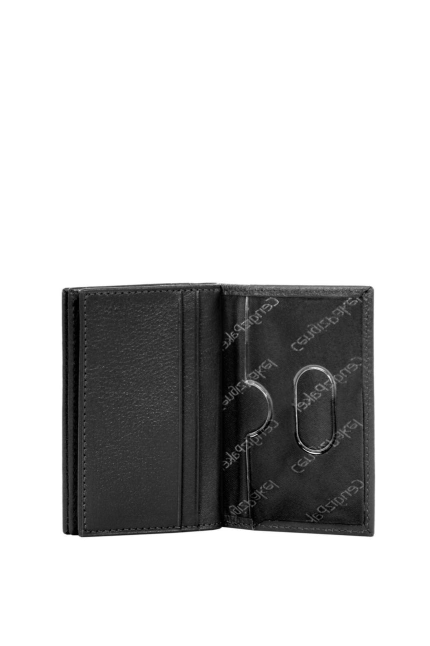 Cengiz 4 Blok Şeffaf Bölmeli Erkek Portföyü Siyah