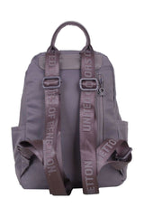 Benetton Metal Logolu Kadın Sırt Çantası Gri