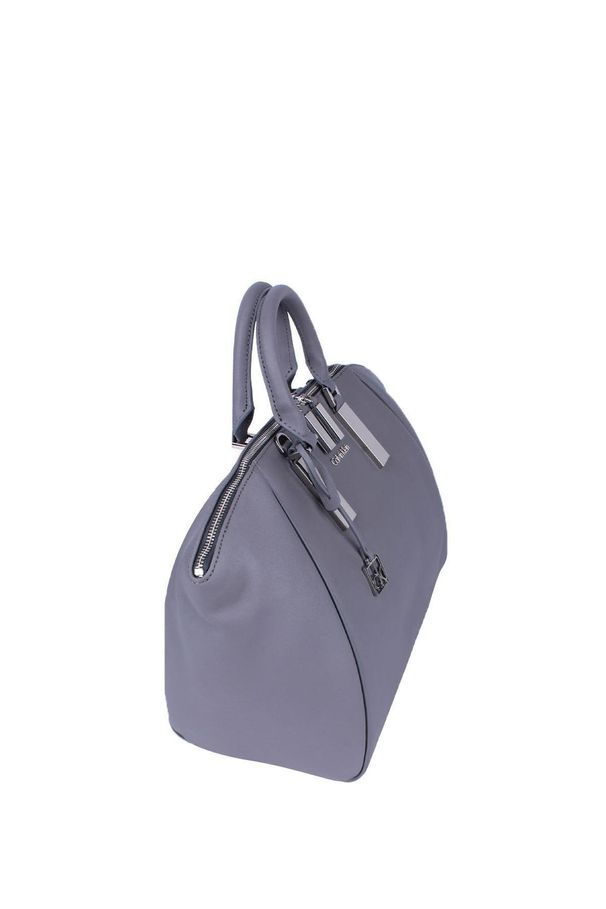 Calvin Klein Scarlett Dome Satchel Kadın El Çantası Grey / Black