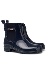 Tommy Hilfiger Block Branding Rainboot Kadın Yağmur Botu Navy Blue