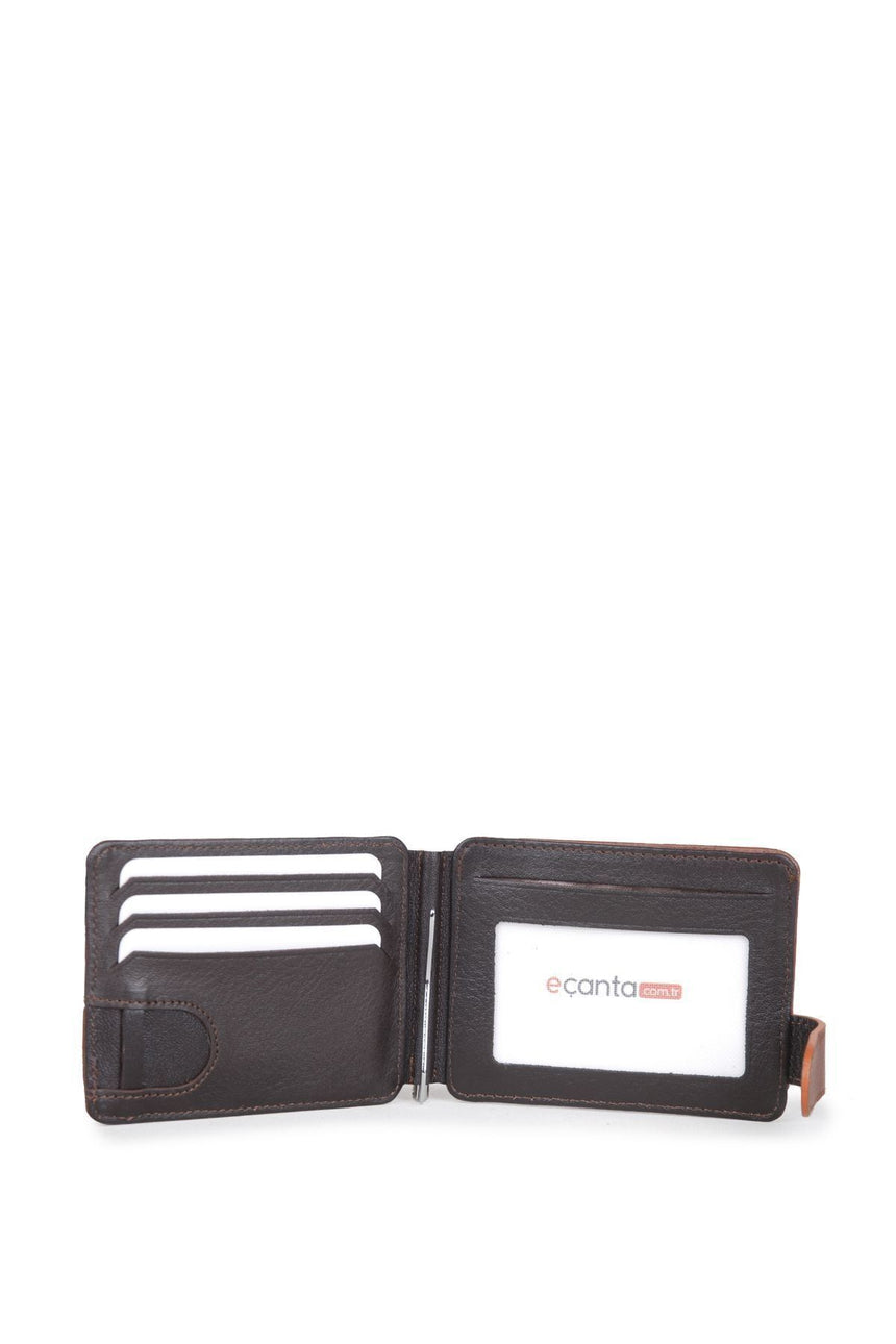 Grande Banknot Tutucu Mini El Portföyü Taba - Kahve