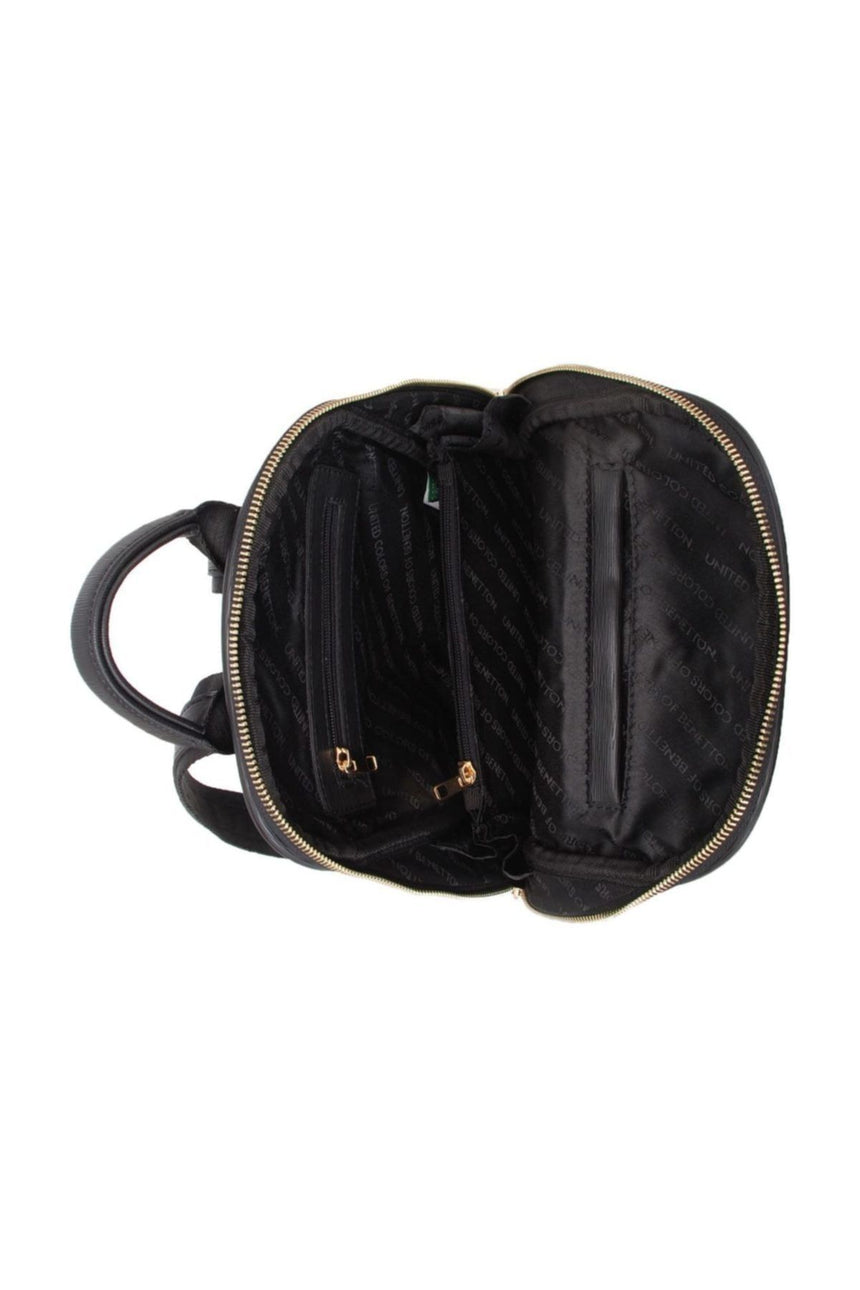 Benetton Ön Fermuar Detaylı Kadın Sırt Çantası Siyah