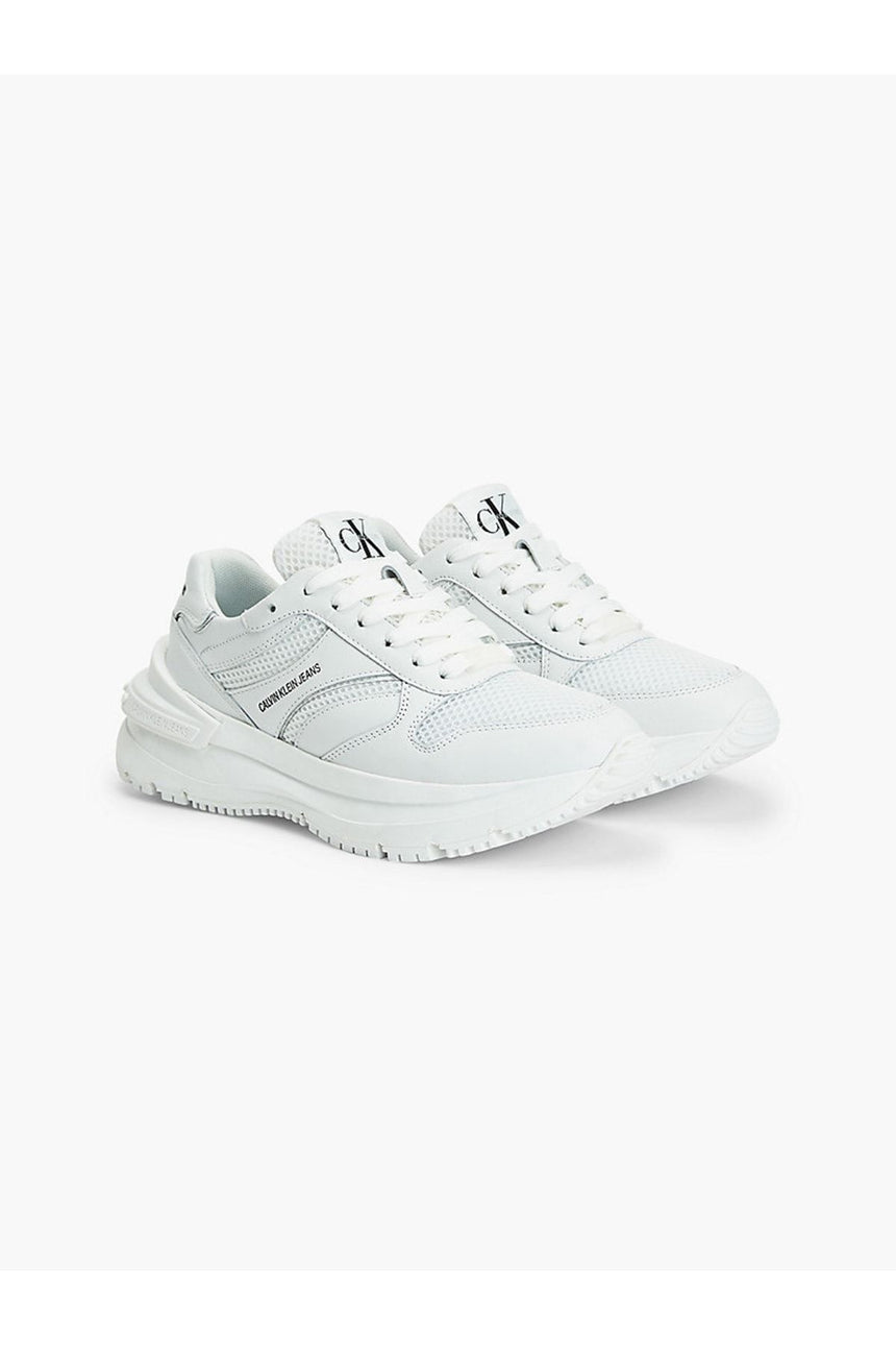 Calvin Klein Runner Laceup Snap Wn Kadın Sneaker Triple White - WHITE