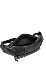 Calvin Klein Monogram Trimmed Erkek Bel Çantası Black Mono Mix