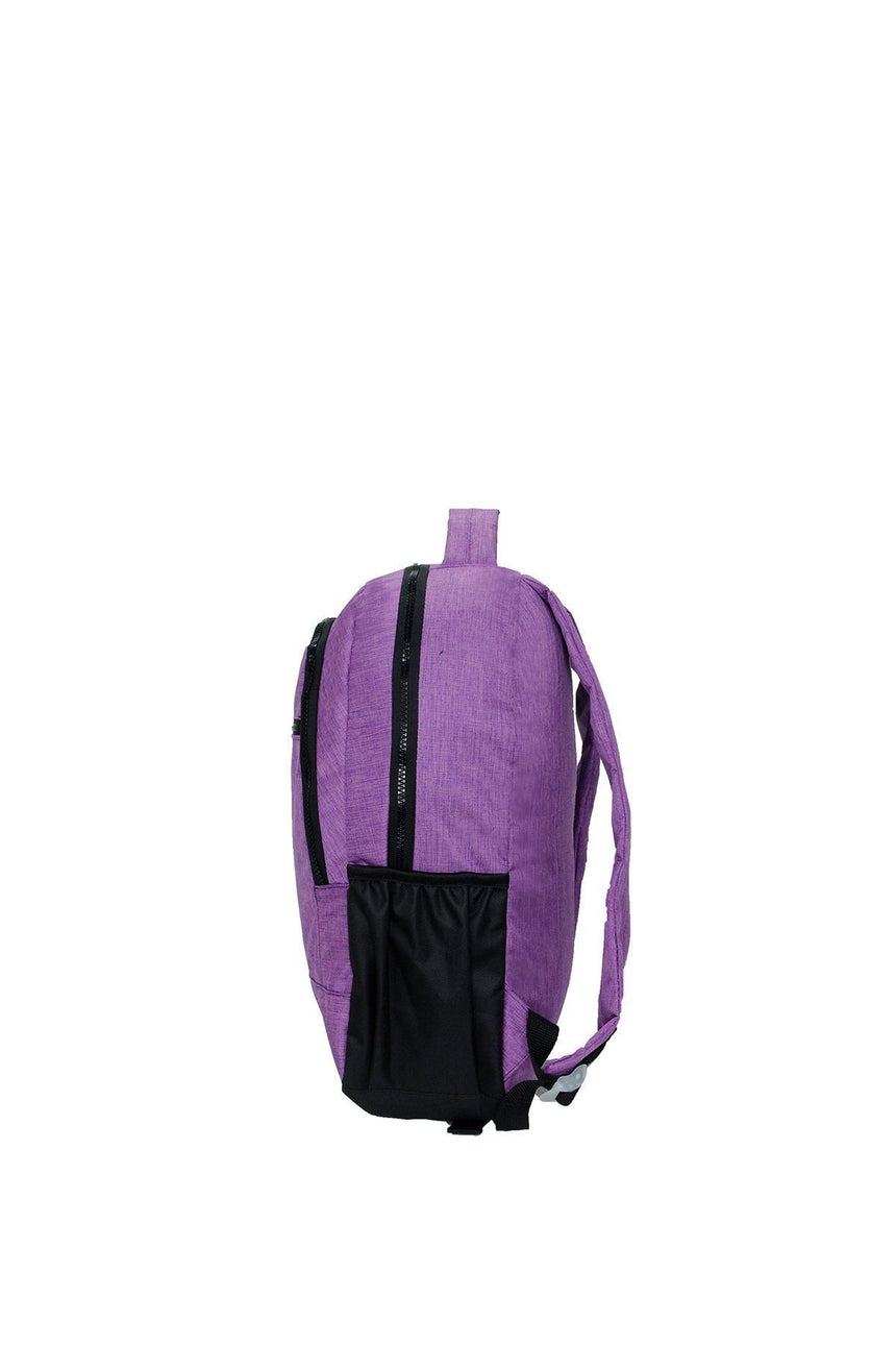 Benetton Ön Fermuar Detaylı Sırt Çantası Kırçıllı Mor