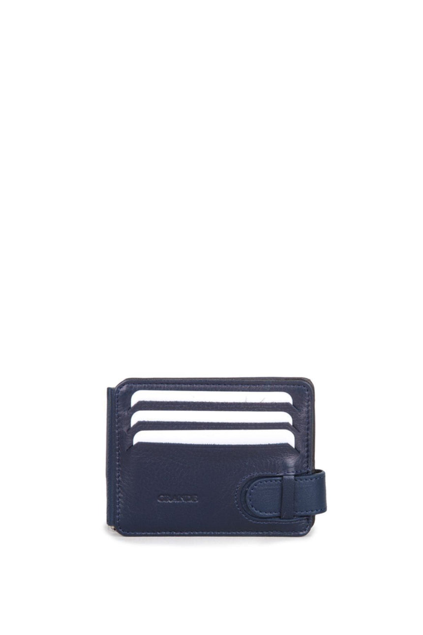 Grande Banknot Tutucu Mini El Portföyü Lacivert - Kahve