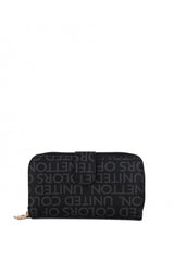 Benetton Logo Baskılı Medium Kadın Cüzdanı Siyah